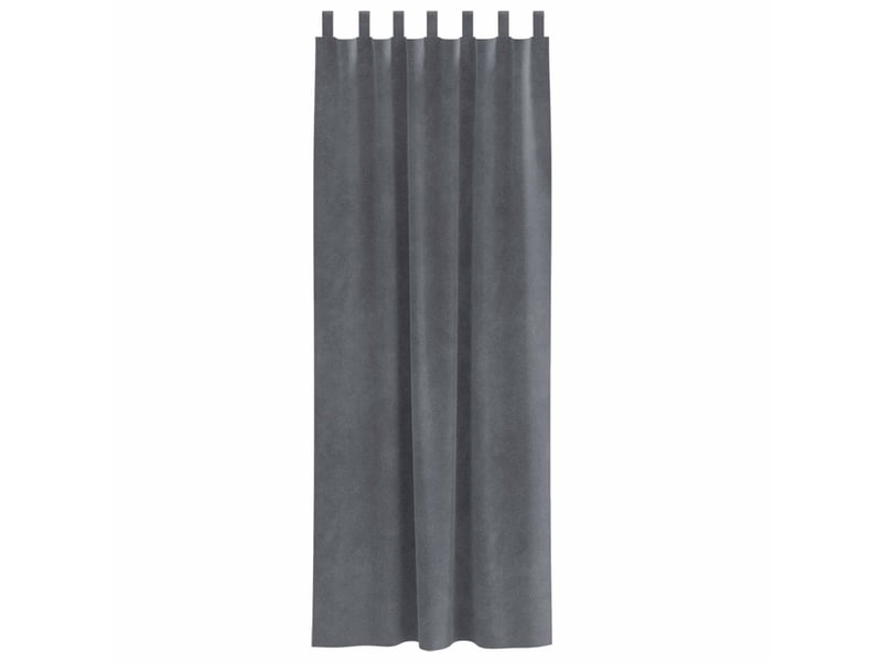  Lot de 2 rideaux, rideaux de fenêtre gris clair 140 x 225 cm velours cf44042  - Conforama D