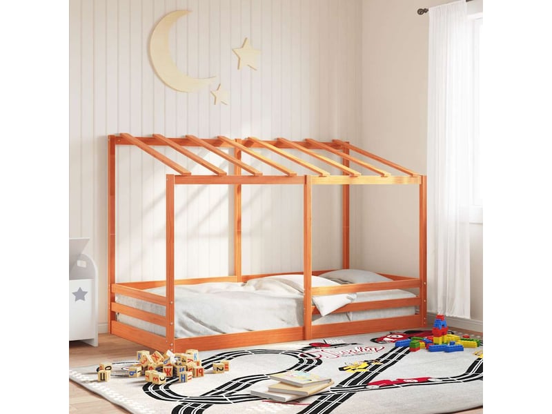 Lit pour enfants - lit jeune sans matelas  marron 90x200 cm pin massif  - Conforama B