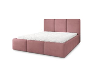 Lit coffre 200x200 cm <strong>MASSENO</strong> <strong></strong> coloris rose