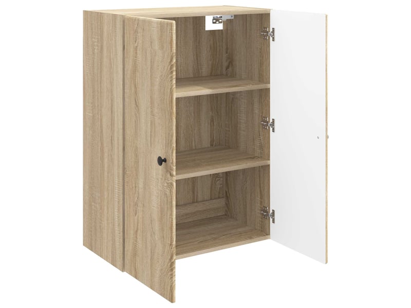  Armoire murale salon 66x34,5x90cm bois d'ingénierie chêne sonoma shl2081  - Conforama C
