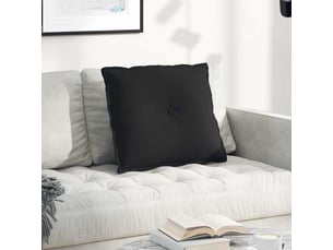 Coussin de dos, coussin de dossier noir 60 x 50 cm tissu en microfibre cf54847