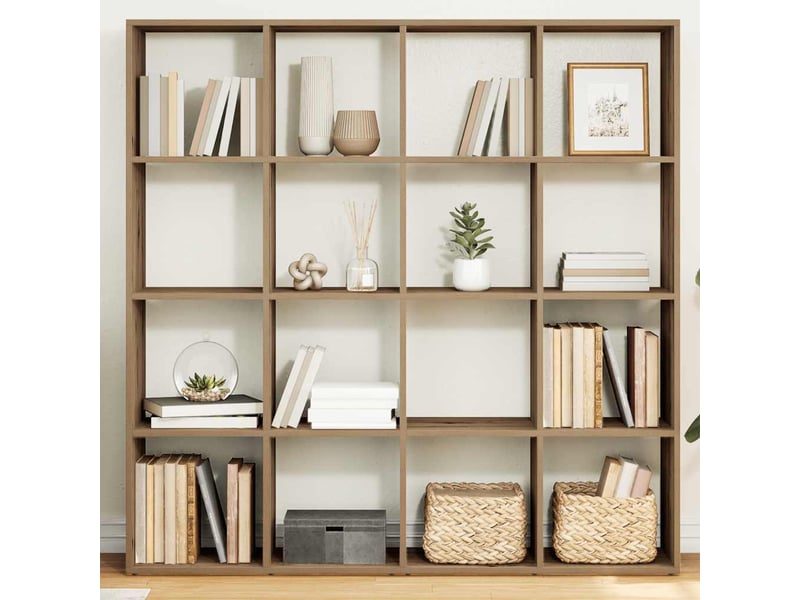  Bibliothèque, étagère de rangement chêne artisanal 137,5x29x137,5 cm bois d'ingénierie  - Conforama B