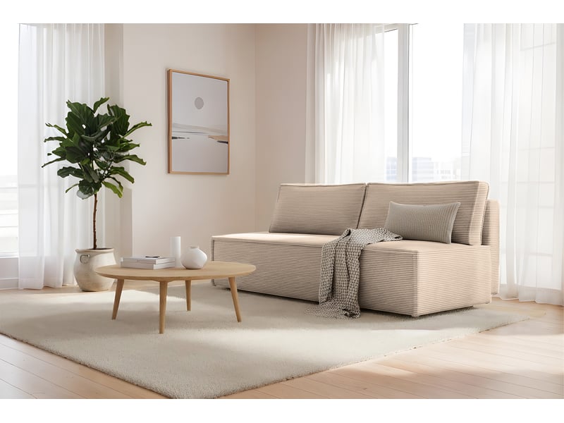  Canapé luna avec fonction couchage, couleur cappuccino  - Conforama B