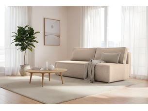Canapé luna avec fonction couchage, couleur cappuccino
