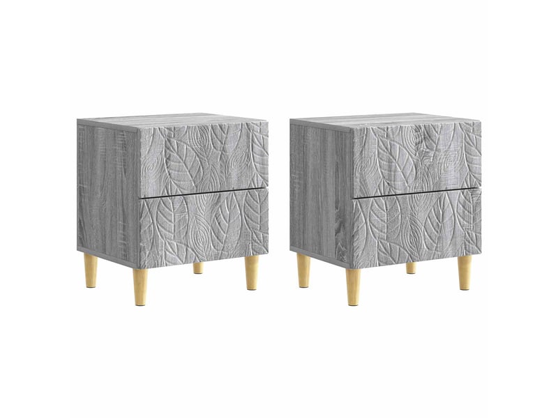Table de chevet 2 pièces sonoma gris 43 x 34,5 x 48 cm - Conforama B
