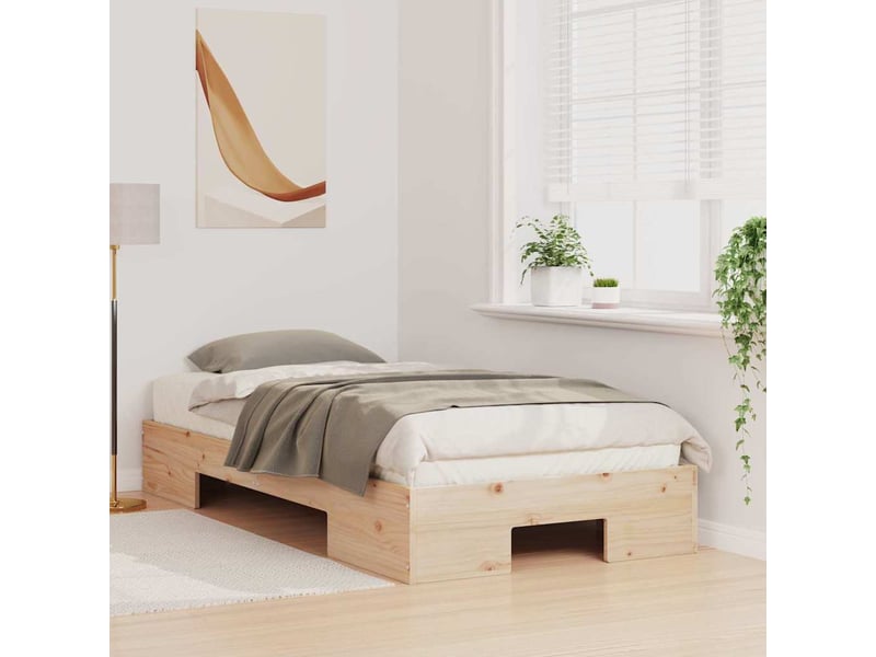  Lit simple- lit adulte -  cadre de lit marron 90 x 190 cm  - Conforama B
