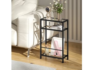 Table basse rectangulaire coloris noir MEUBLIV - 18 cmx40 cm
