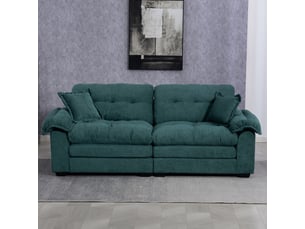 Canapé droit fixe FLORAGRACE 4071258247017 2 places Tissu vert