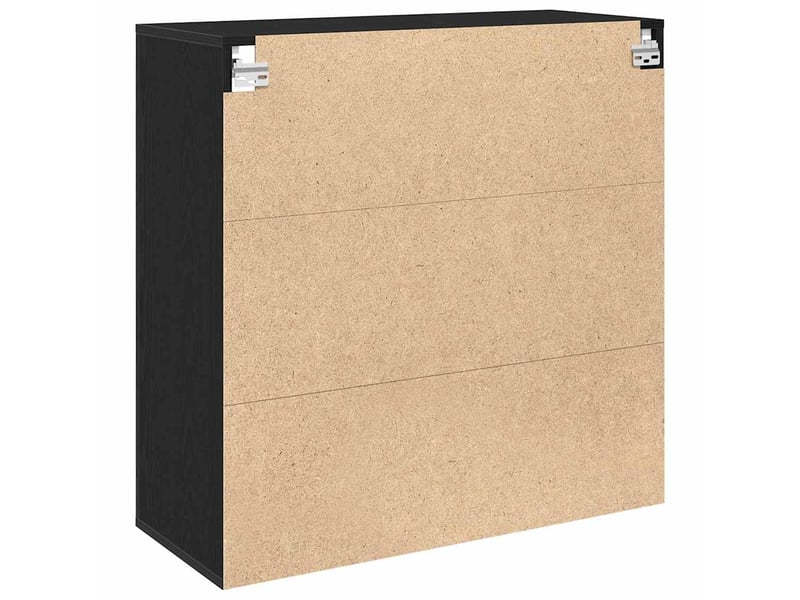 Meuble mural, armoire de rangement chêne noir 80x33x80 cm bois d'ingénierie shl81223 - Conforama E