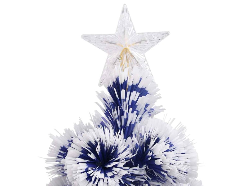  Sapin de noël, arbre de noël artificiel pré-éclairé blanc et bleu fibre optique shl9556  - Conforama E