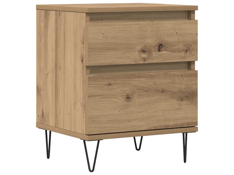  Table de chevet - cabinet de chevet - table de nuit chêne artisanal 40x35x50 cm bois d’ingénierie  - Conforama A
