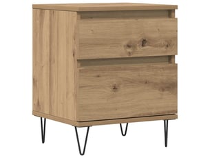 Table de chevet - cabinet de chevet - table de nuit chêne artisanal 40x35x50 cm bois d’ingénierie