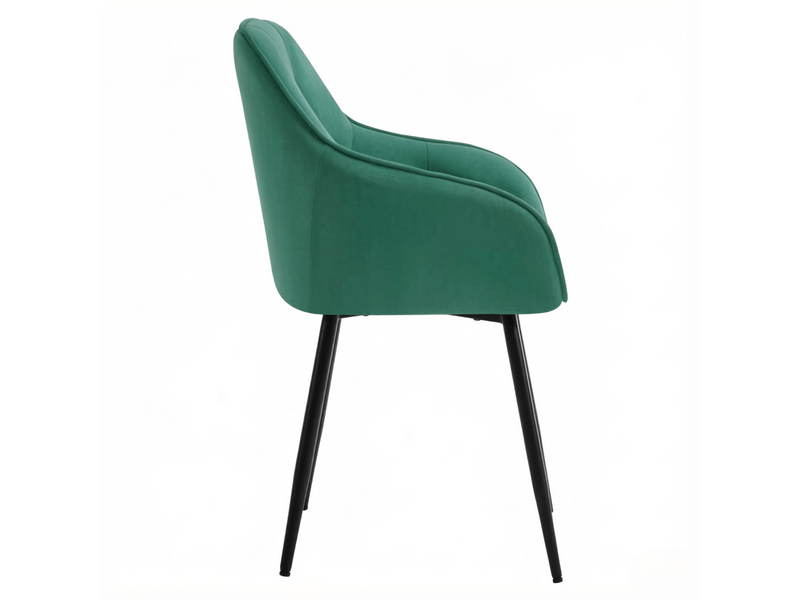  Chaise de salle à manger dossier ergonomique chaise repas 2 chaises assise rembourrée confort d'assise design moderne usage polyvalent  - Conforama A