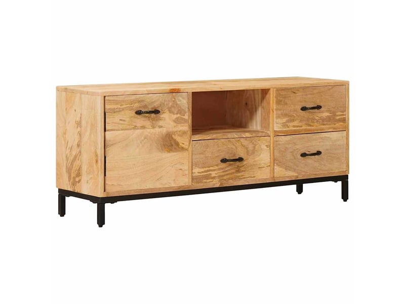  Supports de télévision avec tiroir marron 110x30x46 cm  - Conforama D