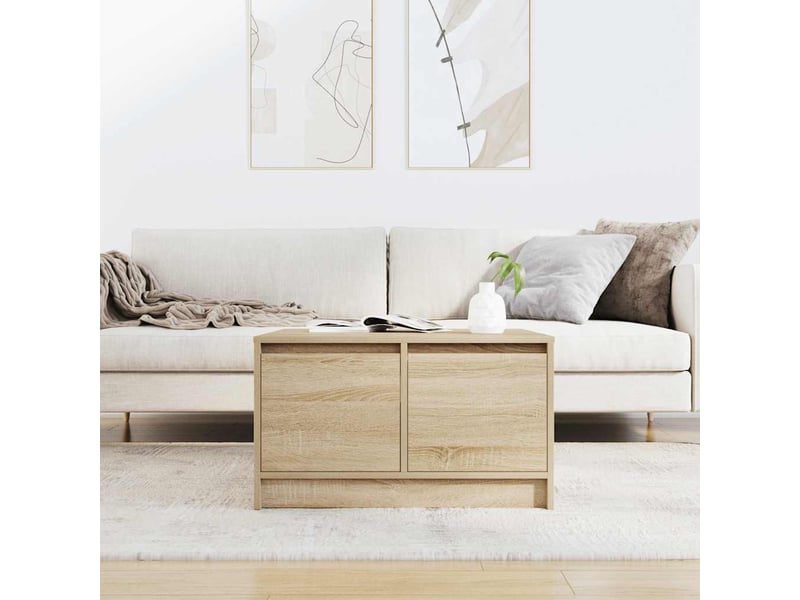  Table basse - table de salon - table à thé avec tiroirs chêne sonoma 70,5x70x40 cm  - Conforama C