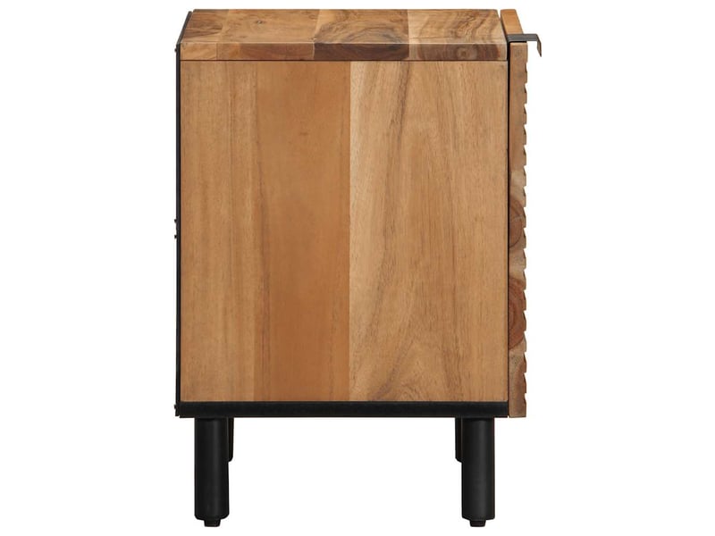  Lot de 2 tables de chevet - cabinet de chevet - table de nuit () 40 x 33 x 46 cm bois massif d'acacia  - Conforama D