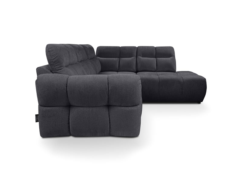 Canapé d'angle gris fixe 4 places  - Conforama E