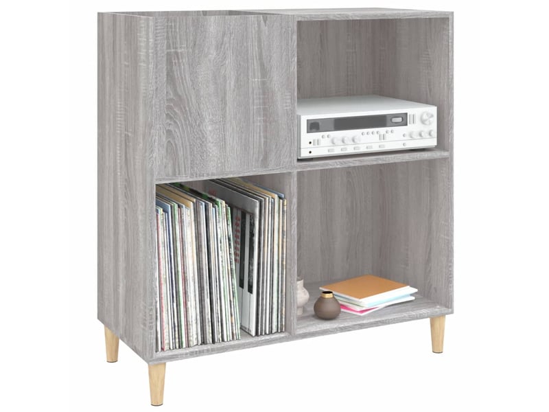  Armoire à disques, armoire de rangement sonoma gris 84,5x38x89 cm bois d'ingénierie shl747  - Conforama D