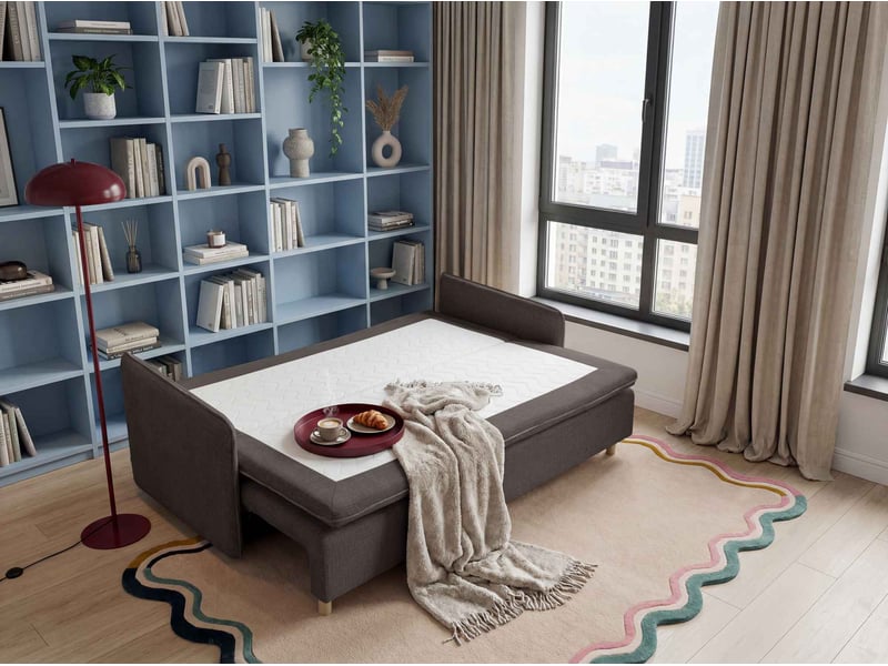  Sam, canapé 3 places convertible, marron Sam - Conforama D
