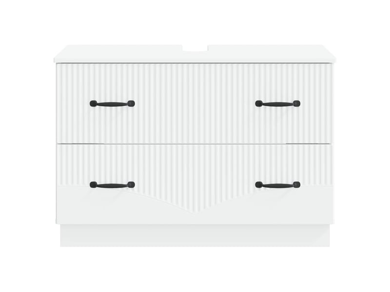  Meuble sous lavabo de salle de bain hoorn blanc 82 x 41 x 56 cm cf64901  - Conforama D