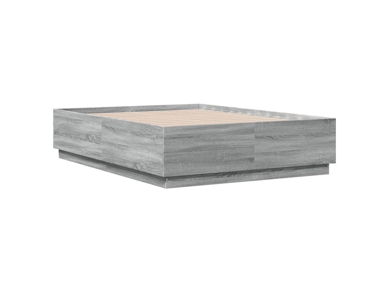 Lit double- lit adulte - cadre de lit avec led sans matelas sonoma gris 120x190 cm - Conforama B