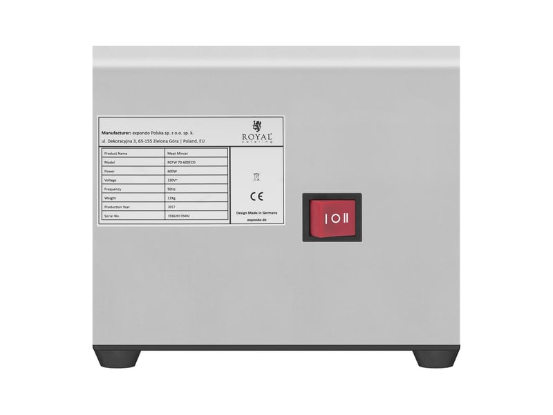  Hachoir à viande inox fonction retour en arrière 70 kgh puissance: 600 watts 14_0001956  - Conforama D