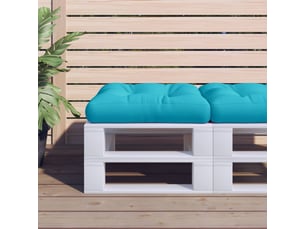 Coussin de palette, coussin de chaise, coussin de canapé turquoise 58x58x10 cm tissu oxford cf55478