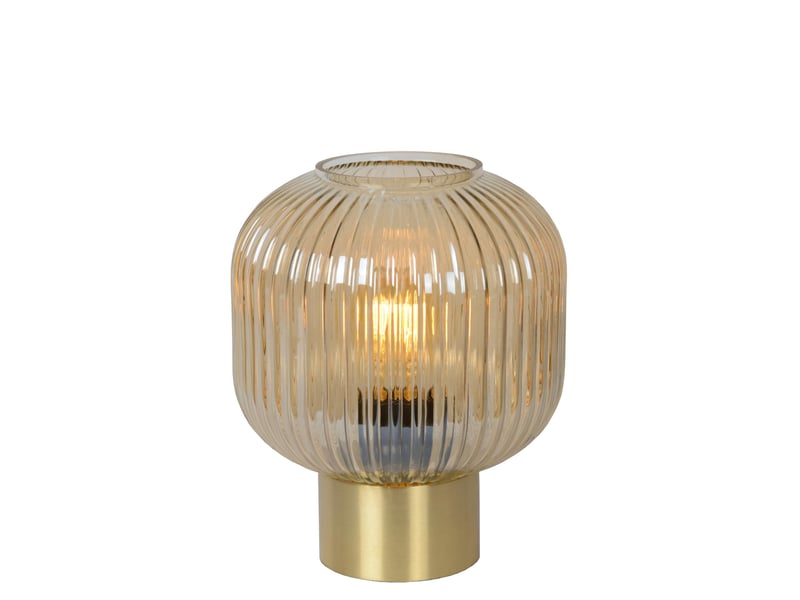 Lampe de table diam. 20 cm 1xe27 40w ambre -lucide - maloto  - Conforama A