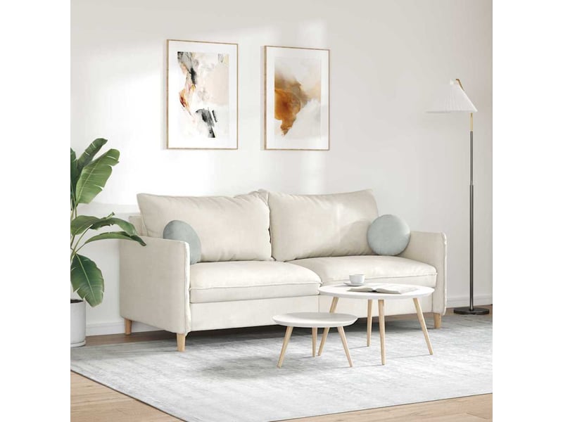  Lot de 2 coussins de siège, coussins décoratifs velours gris clair ø30 x 13 cm cf59893  - Conforama D