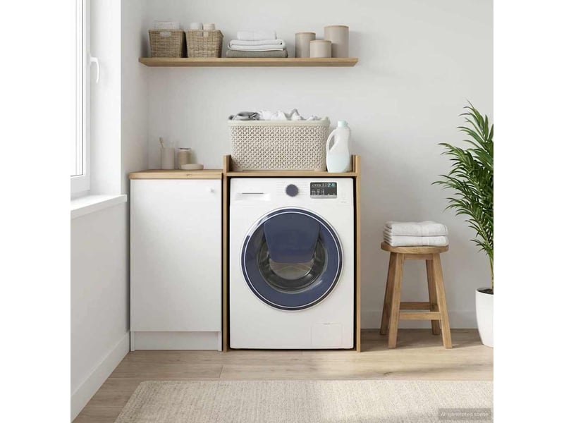  Armoire pour machine à laver chêne artisanal 67,5x62x97 cm  - Conforama B
