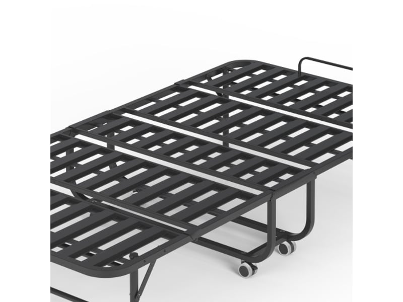  Lit pliant 190×96 cm - matelas mémoire de forme 9,5 cm - lit d'appoint portable, cadre métal robuste - montage sur place  - Conforama E