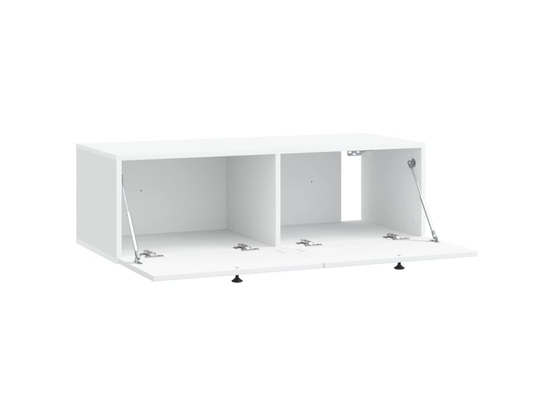  Meuble tv - banc tv - meuble de rangement mural 99 x 41 x 30 cm blanc bois d'ingénierie  - Conforama E