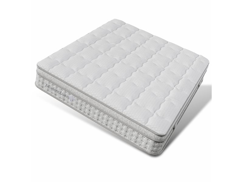  Matelas double 160 × 200 cm hybride à ressorts ensachés 7 zones h3 respirant et antidérapant pour chambre 25 cm  - Conforama A