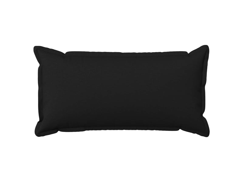  Lot de 6 housses de coussin houten noir 40 x 80 cm lin synthétique cf49851  - Conforama A