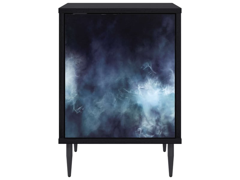  Table de chevet - cabinet de chevet - table de nuit raalte chêne noir 36 x 33 x 51 cm  - Conforama D