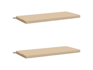 Lot de 2 coussins de banc, coussins d'assise soest 100 % polyester crème cf56797