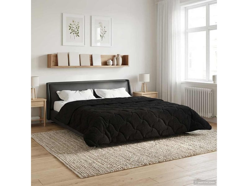  Duvet - couette complet toute l'année matelassé noir 220 x 260 cm  - Conforama B