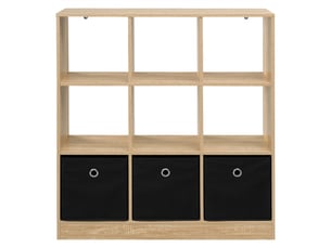 Bibliotheque coloris bicolore 6 étagère(s) DESMIU - 80 cm x 86.5 cm