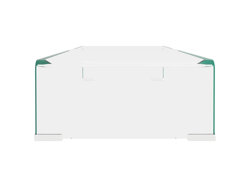  Meuble tv - banc tv - meuble de rangementpour moniteur 80x30x13 cm verre transparent  - Conforama D