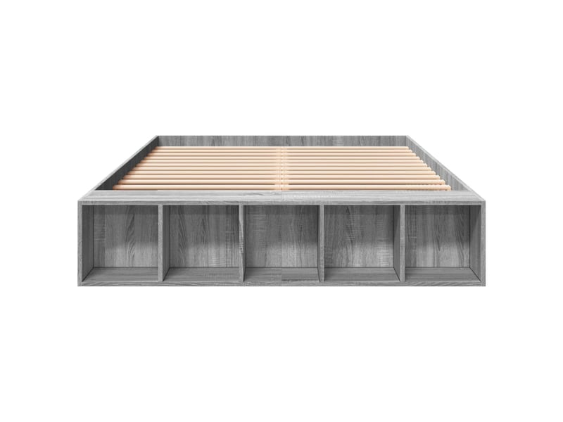  Lit double- lit adulte -  cadre de lit sans matelas sonoma gris 140x200 cm  - Conforama C