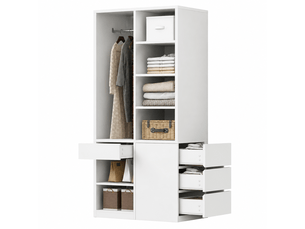 Armoire battante coloris blanc largeur 170 cm