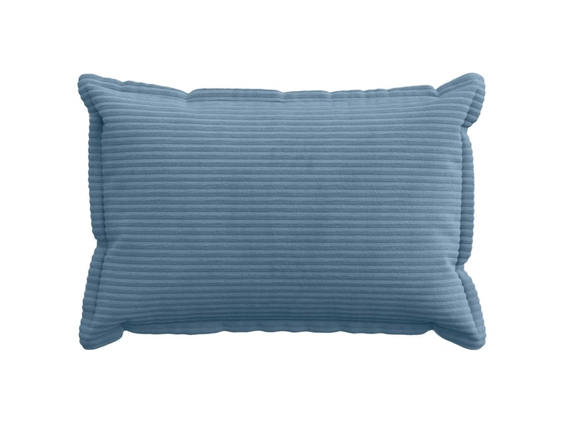  Lot de 2 housses de coussin houten bleu 50 x 70 cm velours côtelé cf49285  - Conforama A