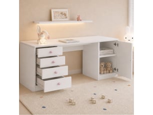 Bureau enfant MERAX 155 cm coloris blanc