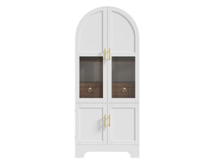 Buffet 4 porte(s)  1 tiroir(s) MODFU  - 76 cm coloris blanc 