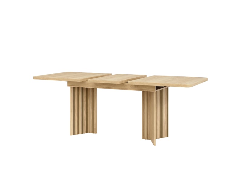  Table à manger extensible,120x80x76.1 cm,avec rallonge,mdf,effet bois  - Conforama D