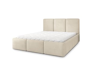 Lit coffre 180x200 cm <strong>MASSENO</strong> <strong></strong> coloris beige