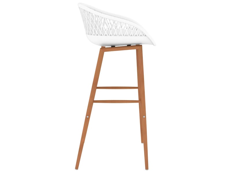  Lot de 4 tabouret de bar, chaise de bar blanc  - Conforama D