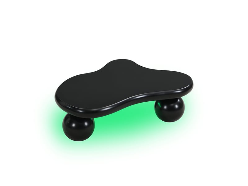  Table basse nuage noir 95 x 62,5 cm en mdf  - Conforama E