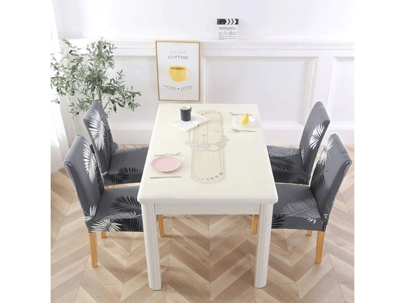 Lot de 6 housses de chaise couverture de chaise de salle à manger extensible protection de chaise gris, 50 x 60 cm XLH-ZLS-011912ZLS - Conforama C