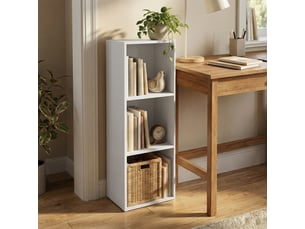 Bibliotheque coloris blanc 3 étagère(s) VASAGLE - 30 cm x 94.8 cm
